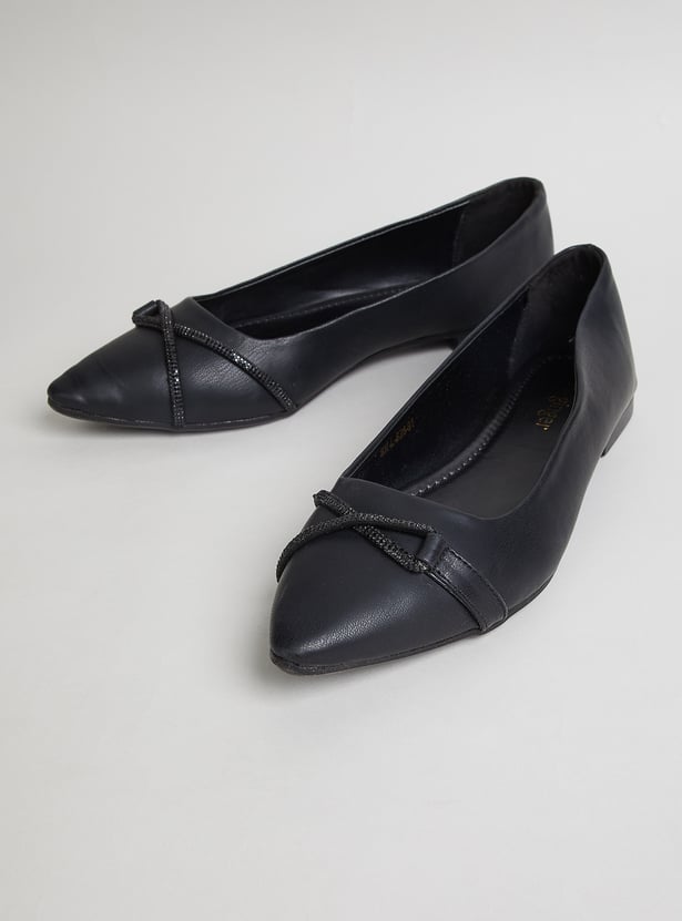 GINGER Embellished Pointed Ballerinas