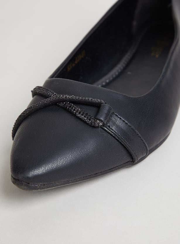 GINGER Embellished Pointed Ballerinas