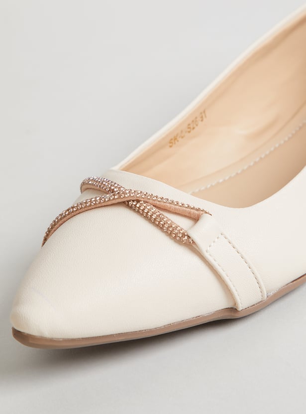 GINGER Embellished Pointed Ballerinas