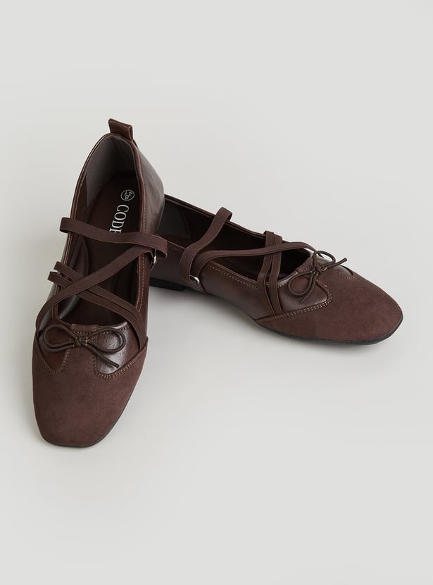 CODE Strappy Almond Toe Ballerinas