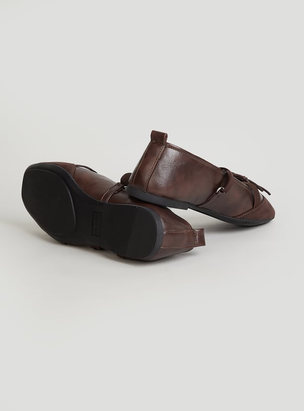 CODE Strappy Almond Toe Ballerinas