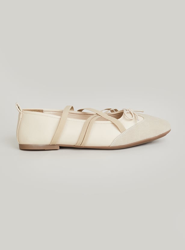 CODE Strappy Almond Toe Ballerinas