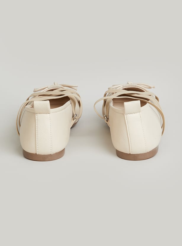 CODE Strappy Almond Toe Ballerinas