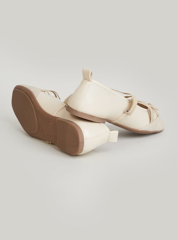 CODE Strappy Almond Toe Ballerinas