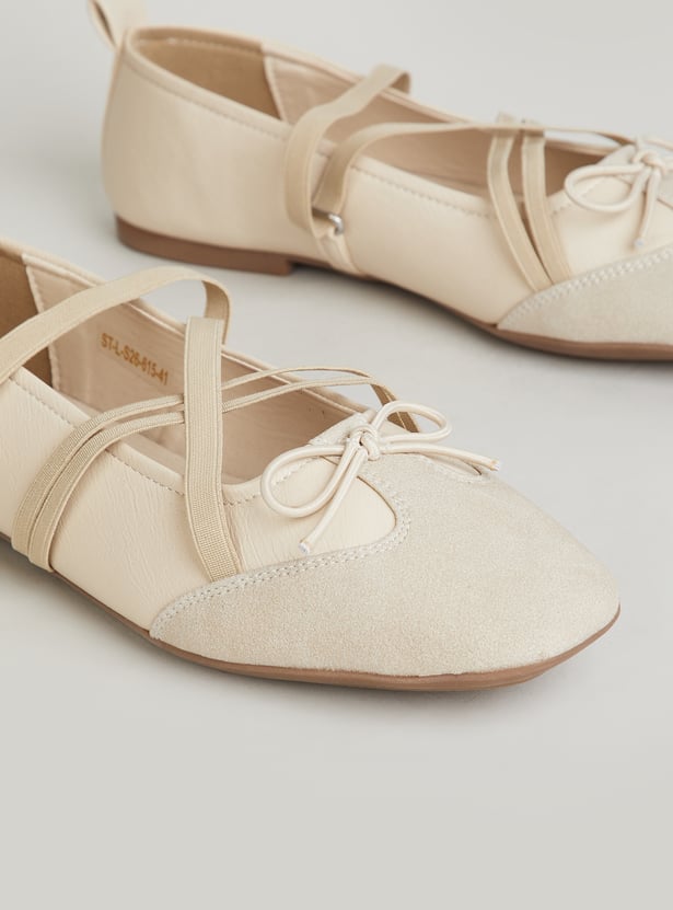 CODE Strappy Almond Toe Ballerinas
