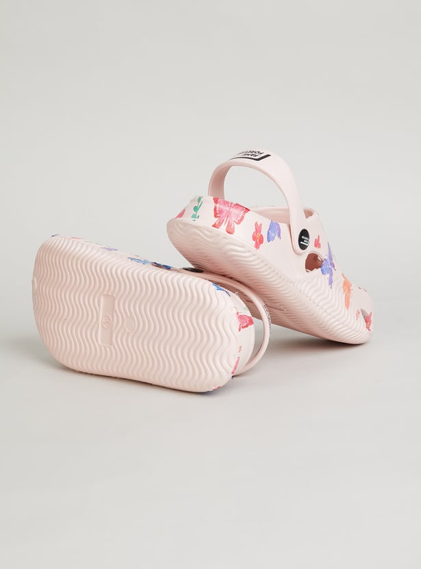 FAME FOREVER Girls Butterfly Print Clogs