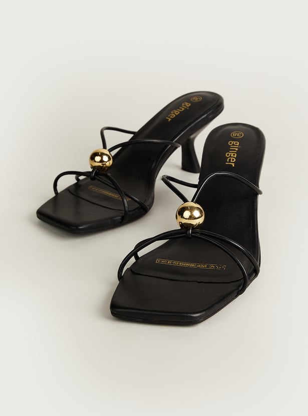 GINGER Embellished Spool Heels