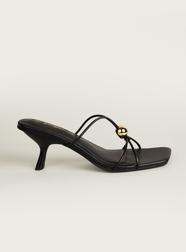 GINGER Embellished Spool Heels