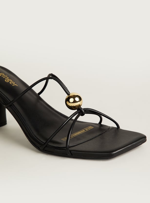 GINGER Embellished Spool Heels