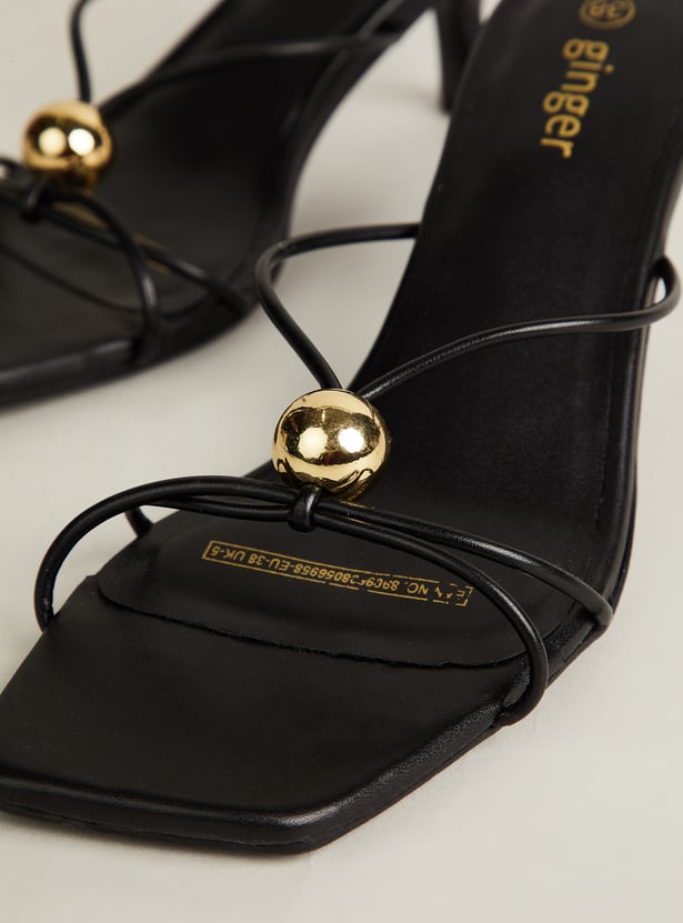 GINGER Embellished Spool Heels