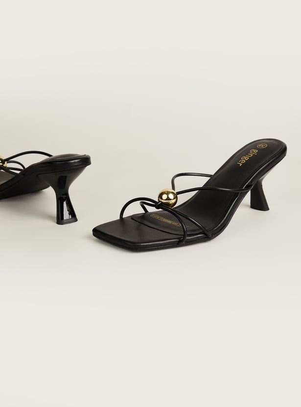 GINGER Embellished Spool Heels