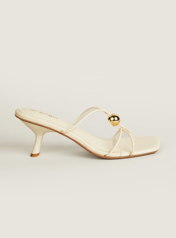 GINGER Embellished Spool Heels