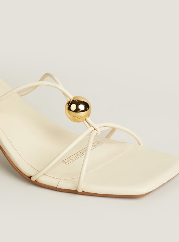 GINGER Embellished Spool Heels