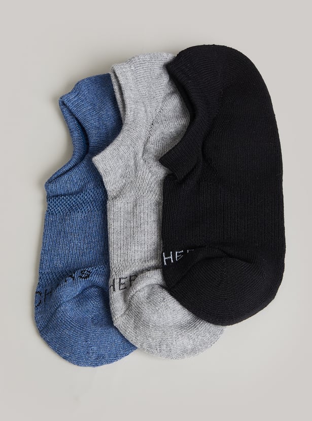 SKECHERS Solid No Show Socks - Pack 3