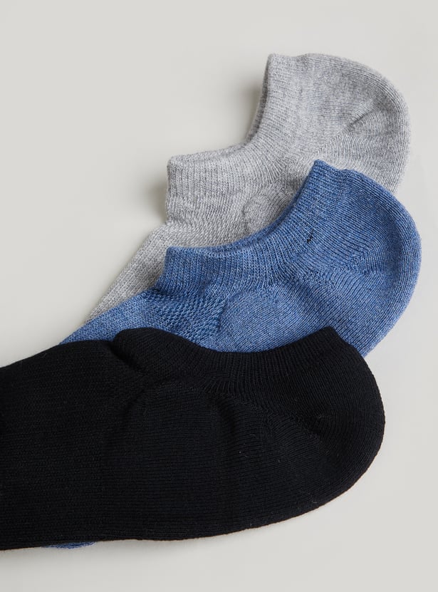 SKECHERS Solid No Show Socks - Pack 3