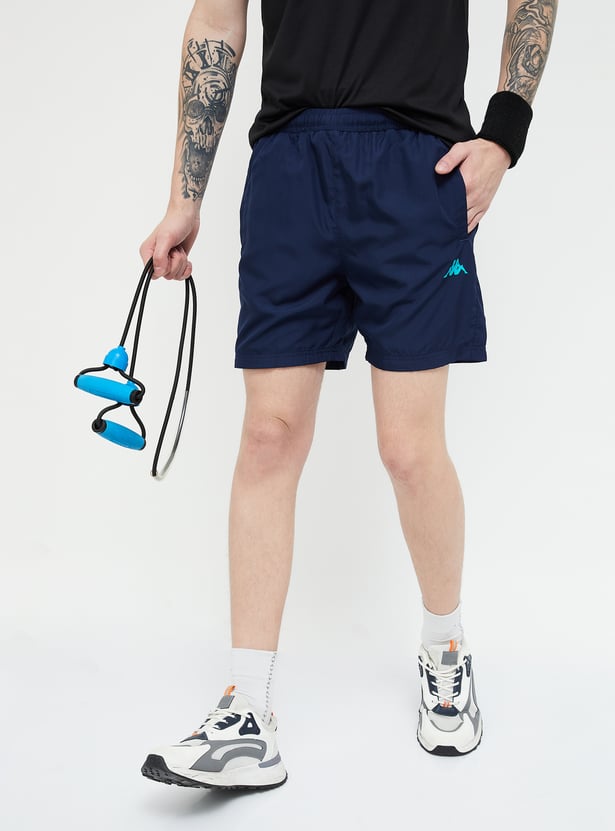 Buy KAPPA Men Solid Regular Fit Sports Shorts from Kappa at just INR 799.0