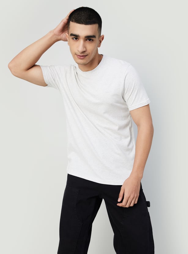 BOSSINI Men Solid Regular Fit T-shirt