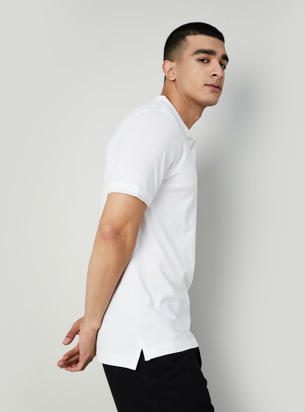 BOSSINI Solid Polo T-shirt