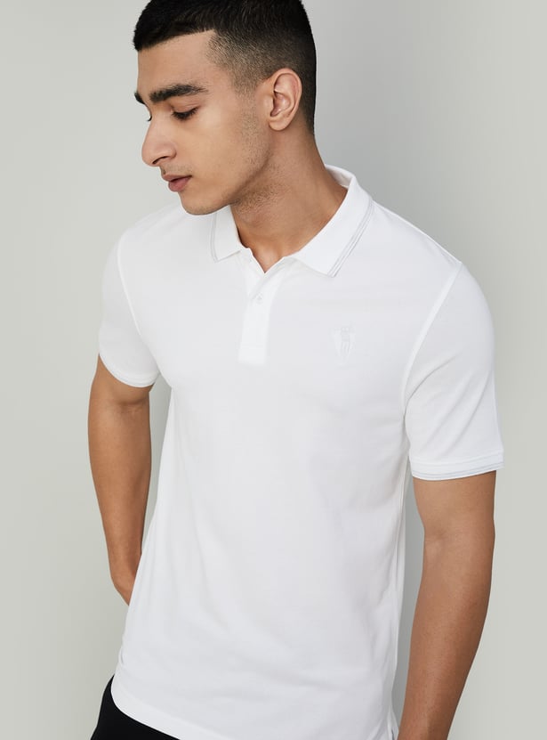 BOSSINI Solid Polo T-shirt