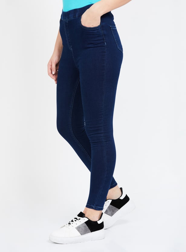 GINGER Solid Skinny Fit Jeggings