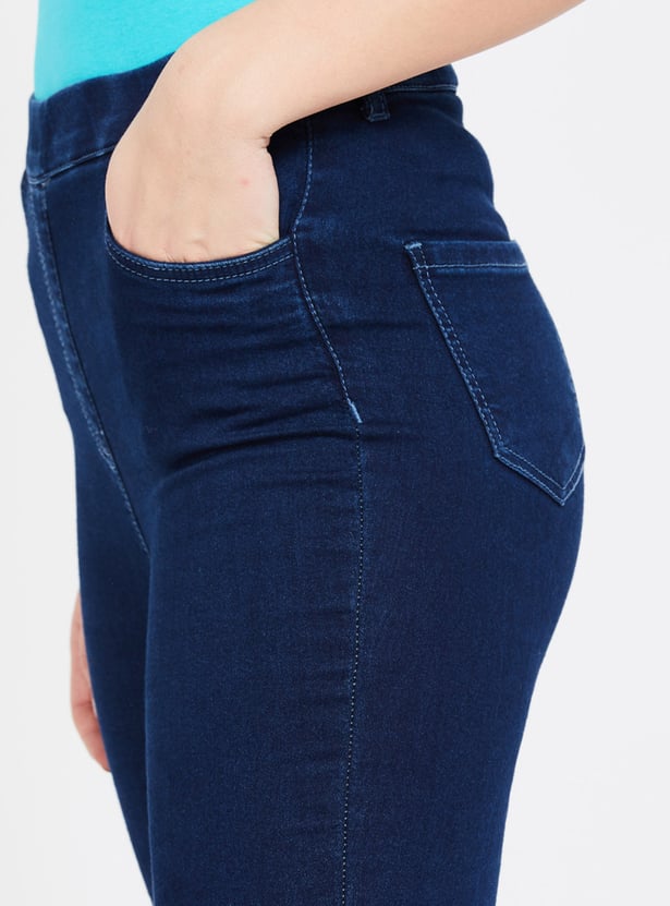 GINGER Solid Skinny Fit Jeggings