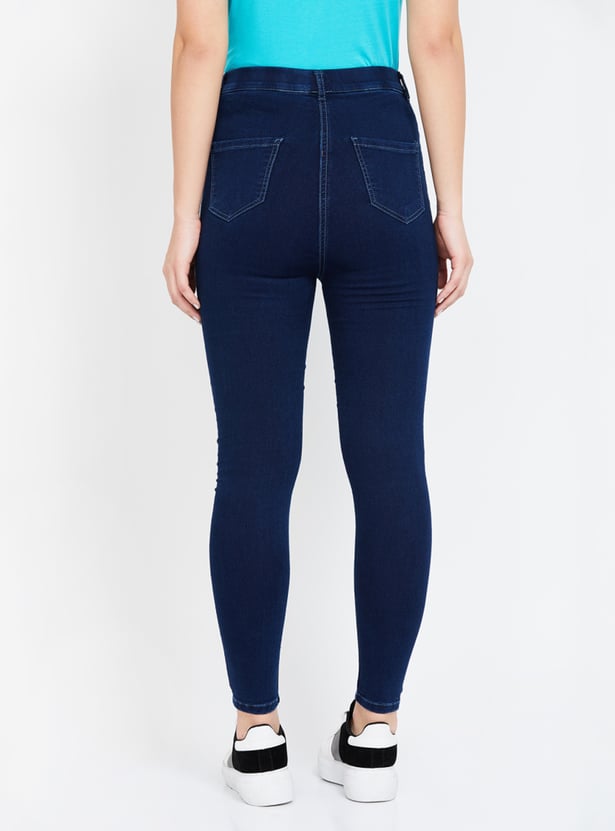 GINGER Solid Skinny Fit Jeggings