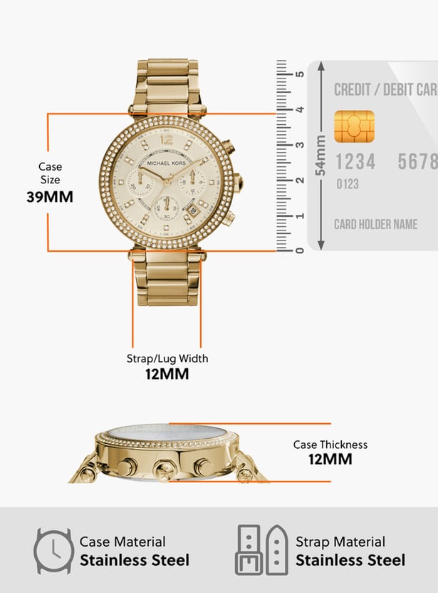 MICHAEL KORS Embellished Chronograph Watch - MK5354IT