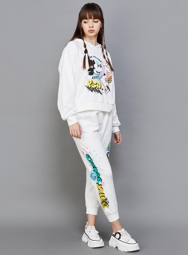 GINGER Women Daisy Duck Printed Joggers