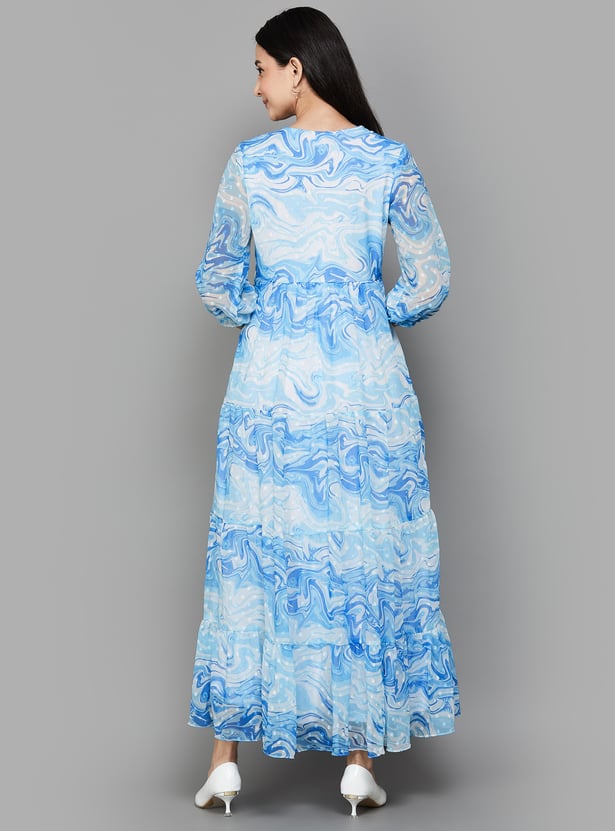 Global desi blue maxi dress best sale