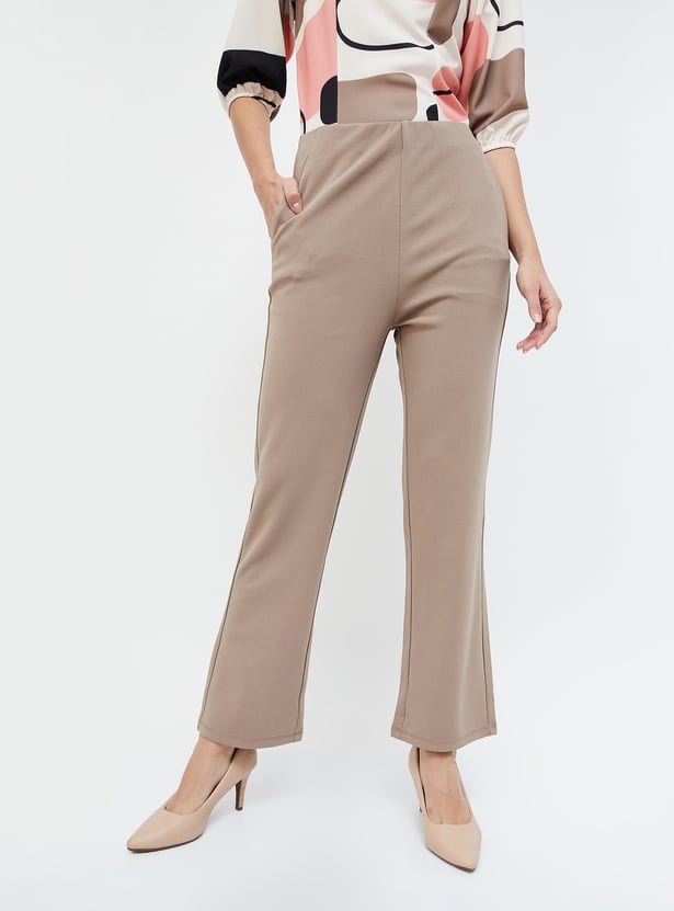 Buy CODE Women Solid Casual Trousers from CODE at just INR 1599.0