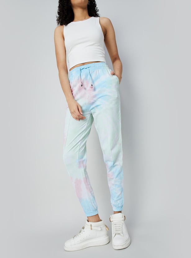 GINGER Women Tie-Dye Printed Elasticated Joggers