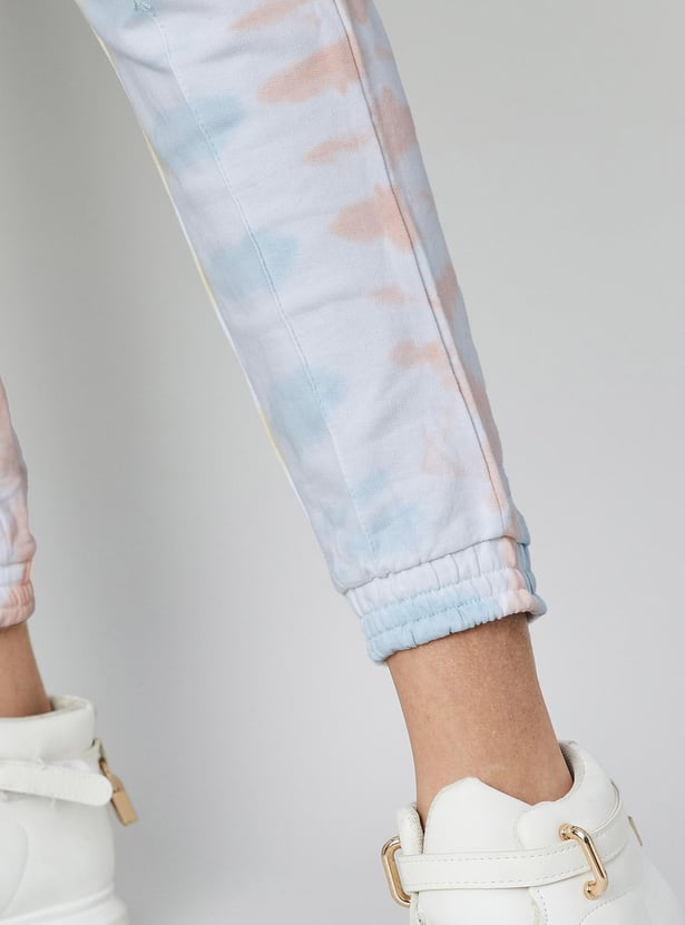 GINGER Women Tie-Dye Printed Elasticated Joggers