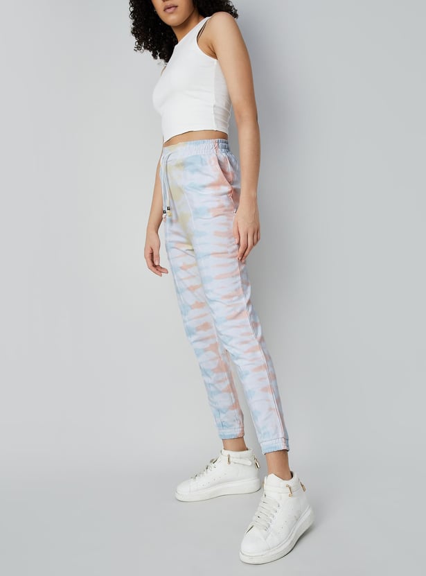 GINGER Women Tie-Dye Printed Elasticated Joggers