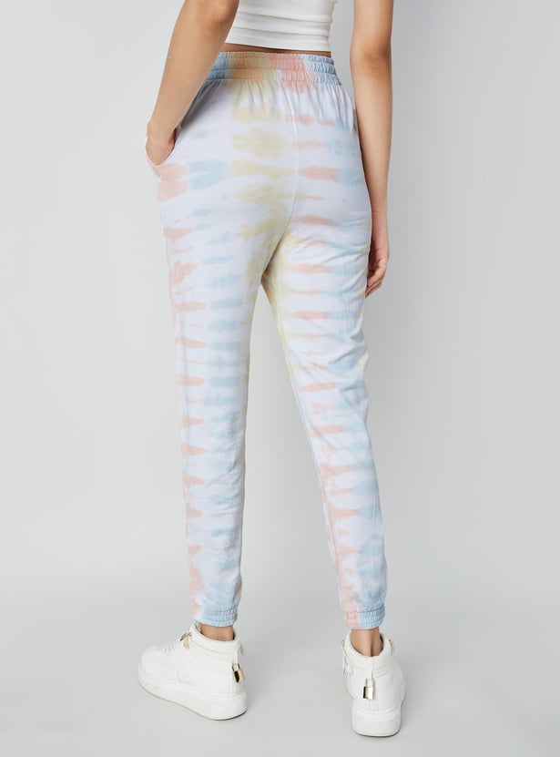GINGER Women Tie-Dye Printed Elasticated Joggers