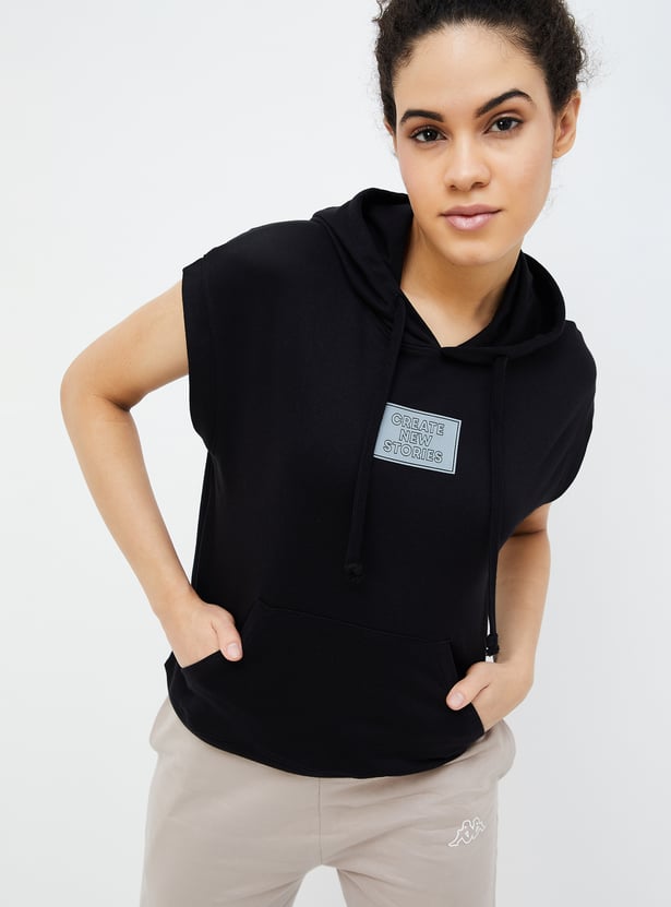 KAPPA Women Printed Hooded Sweatshirt