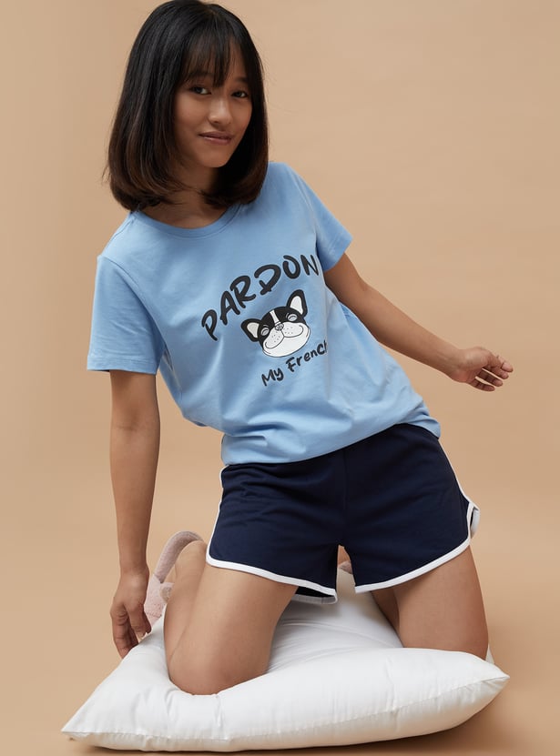 GINGER Women Printed Lounge T-shirt