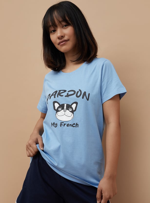 GINGER Women Printed Lounge T-shirt
