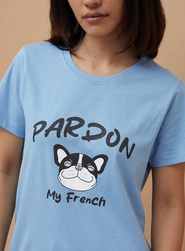 GINGER Women Printed Lounge T-shirt