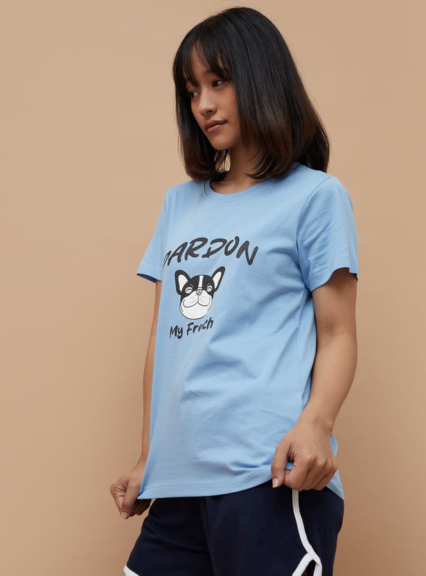 GINGER Women Printed Lounge T-shirt