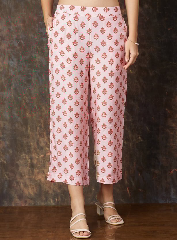 MELANGE Floral Printed Straight Kurta Set