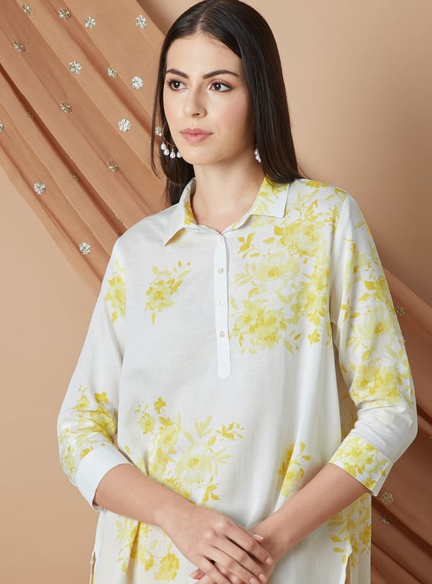 MELANGE Women Floral Print Tunic