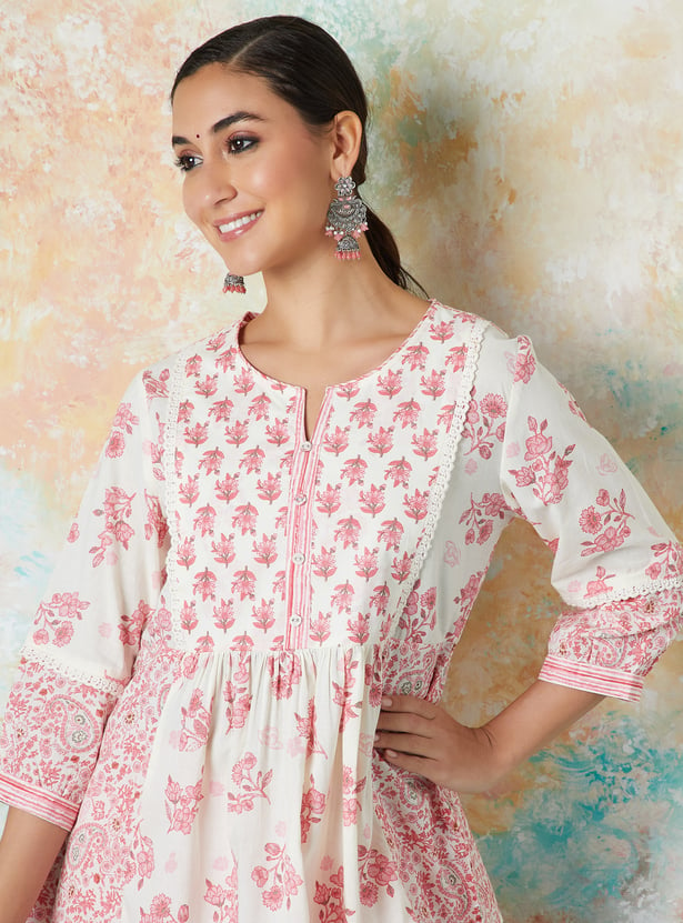 MELANGE Women Floral Printed Tunic