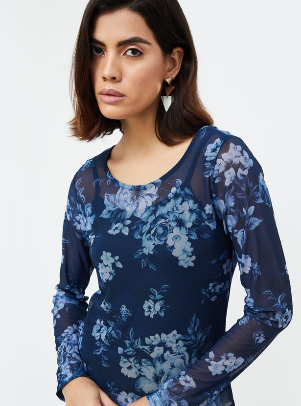 Buy CODE Women Floral Printed Top with Camisole from CODE at just INR ...