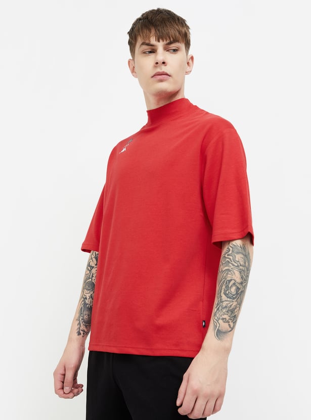 KAPPA Men Solid Oversized Sports T-shirt