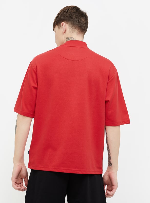 KAPPA Men Solid Oversized Sports T-shirt