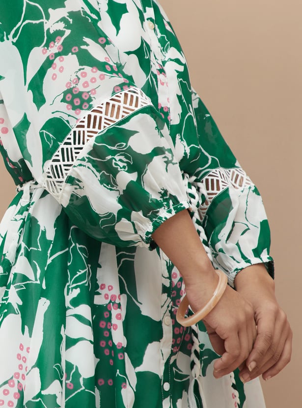 COLOUR ME Women Floral Print Fit & Flare Dress