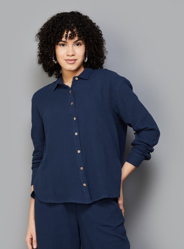 COLOUR ME Women Solid Shirt