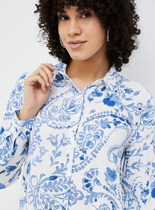 COLOUR ME Women Floral Printed Casual Shirt