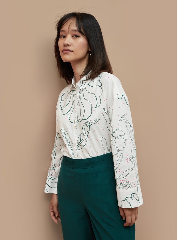 COLOUR ME Women Floral Print Casual Shirt