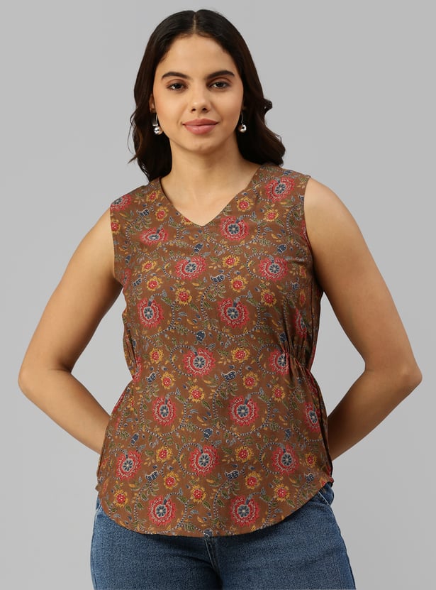 DE MOZA Women Floral Printed Top